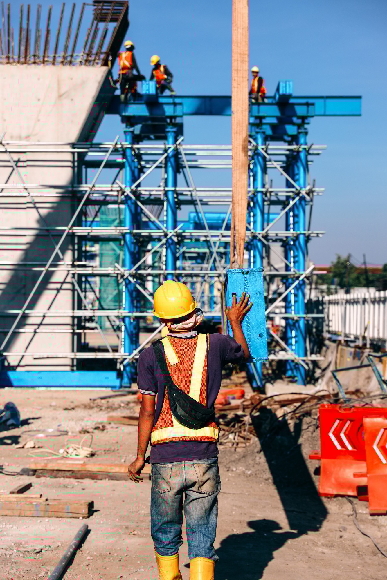 Construction site worker