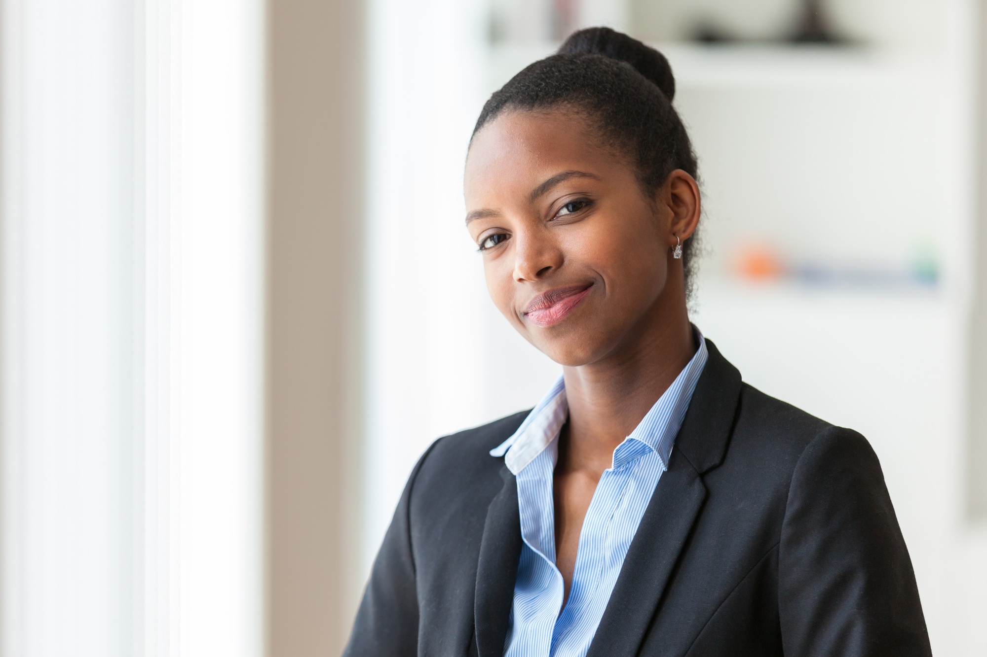 Portrait of a young African American business woman - Black peop